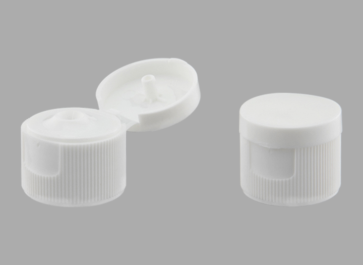 KR-5013 늑골이 있는 플라스틱 플립 캡 뜨거운 판매 공장 가격 플립 탑 병 뚜껑